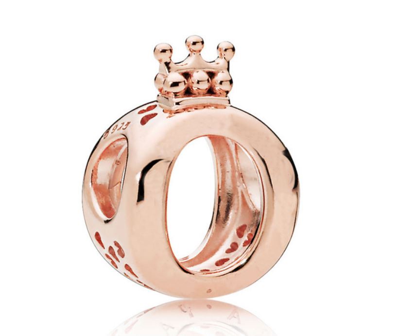 Charm Plata S925 Corona Rose Gold