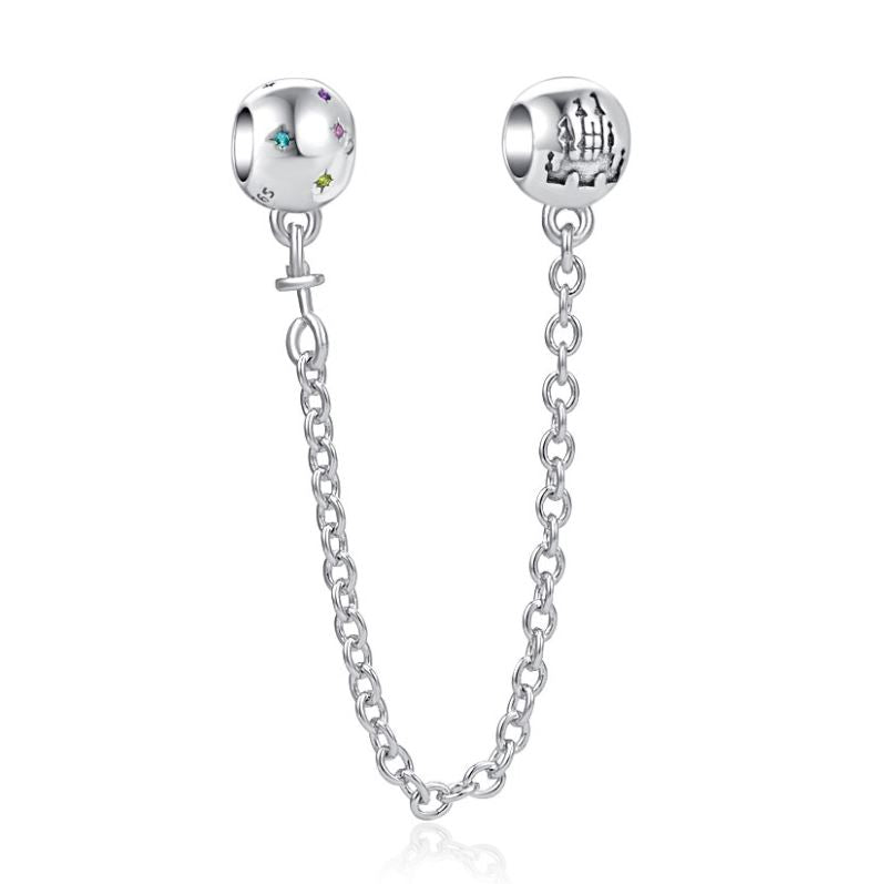 Cadena de Seguridad Plata S925 Castillo