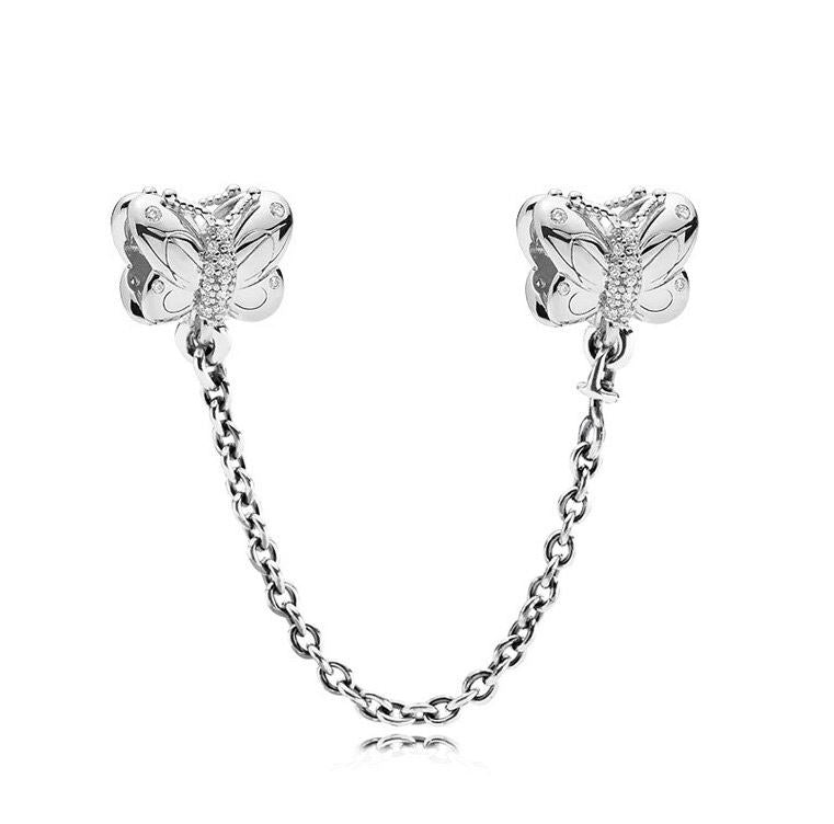 Cadena de Seguridad Plata S925 Mariposa G