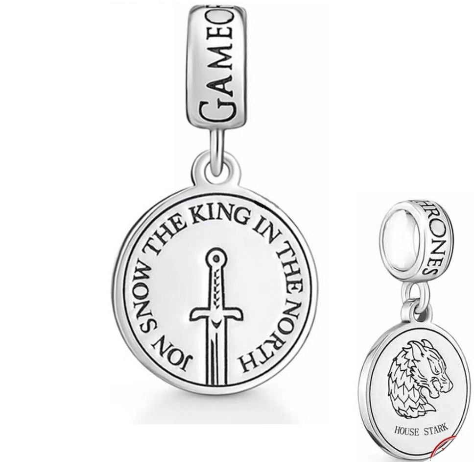 Charm Plata S925 Espada Garra Jon Snow