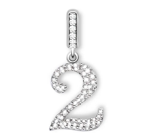 Charm Plata S925 Números