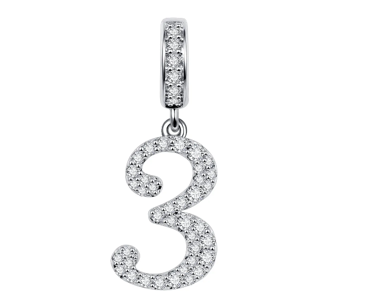 Charm Plata S925 Números