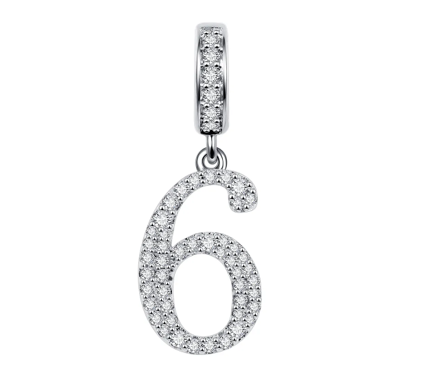 Charm Plata S925 Números
