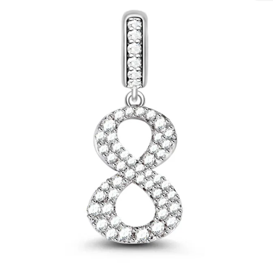 Charm Plata S925 Números