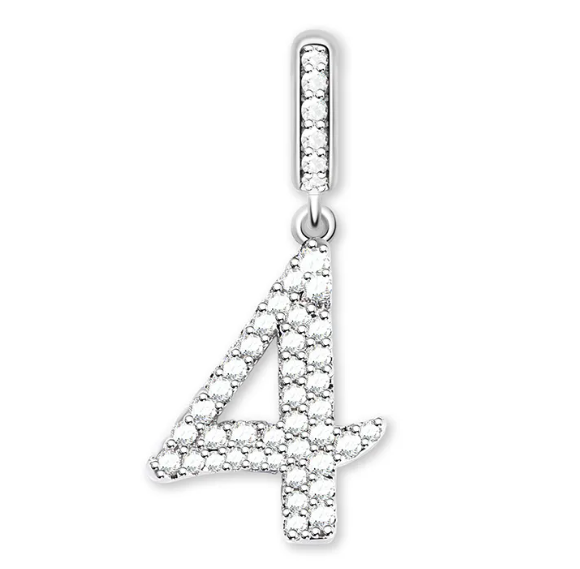 Charm Plata S925 Números
