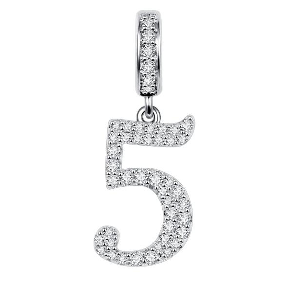 Charm Plata S925 Números