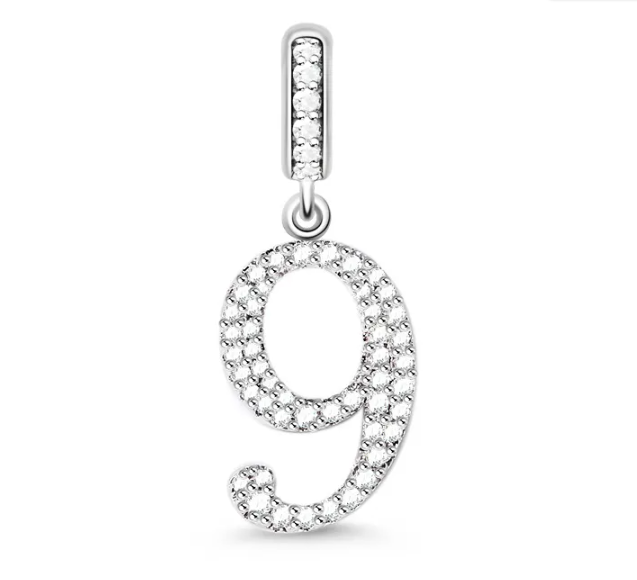 Charm Plata S925 Números