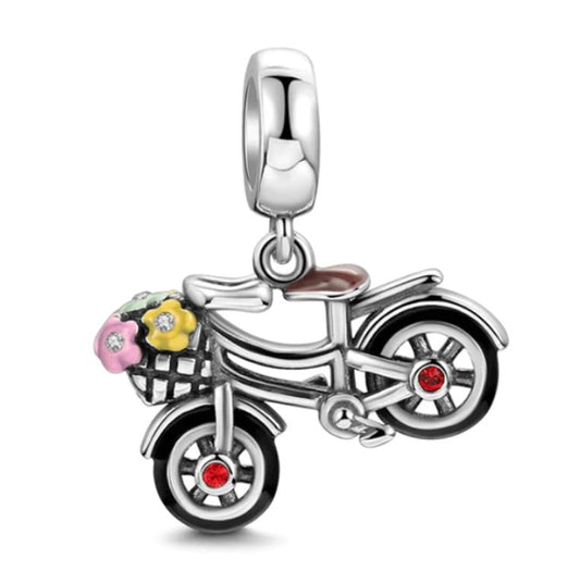 Charm Plata S925 Bicicleta