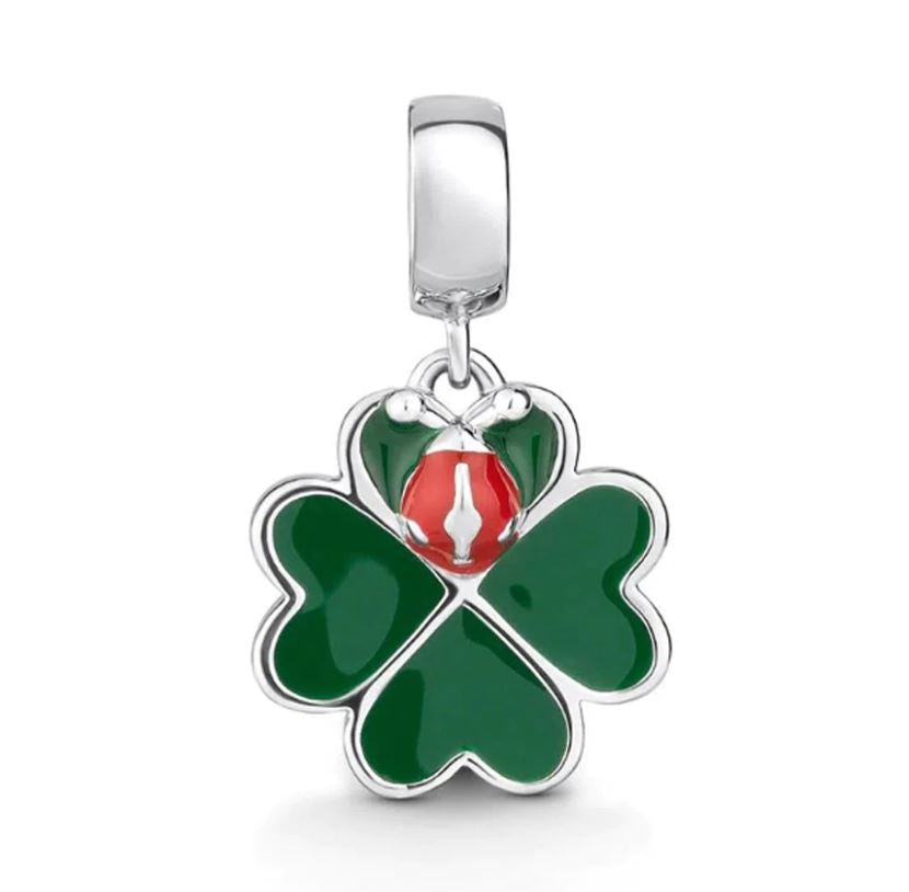 Charm Plata S925 Trébol Catarina Suerte