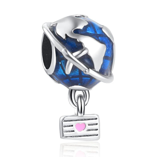 Charm Plata S925 Viaje Mundo
