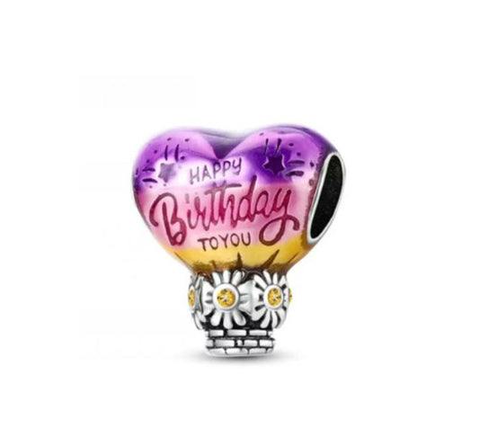 Charm Plata S925 Happy Birthday To You