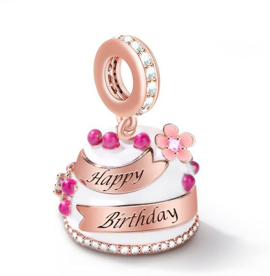 Charm Plata S925 Pastel Cumpleaños