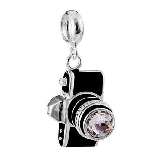 Charm Plata S925 Cámara Foto