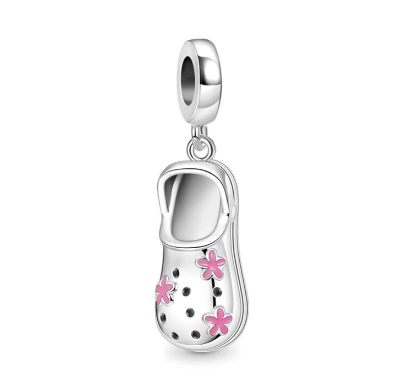 Charm Plata S925 Chancla Croc