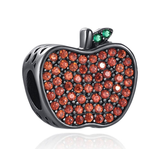 Charm Plata S925 Manzana Black