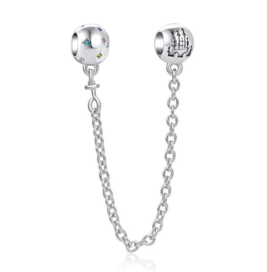 Cadena de Seguridad Plata S925 Castillo