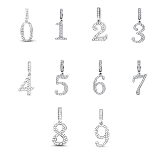 Charm Plata S925 Números